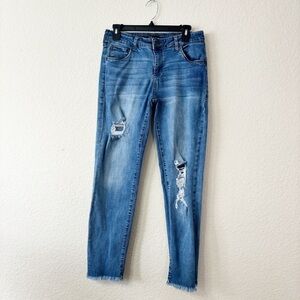 STS Blue Taylor Tomboy Jeans Women 28 Blue Distressed Raw Hem Denim
